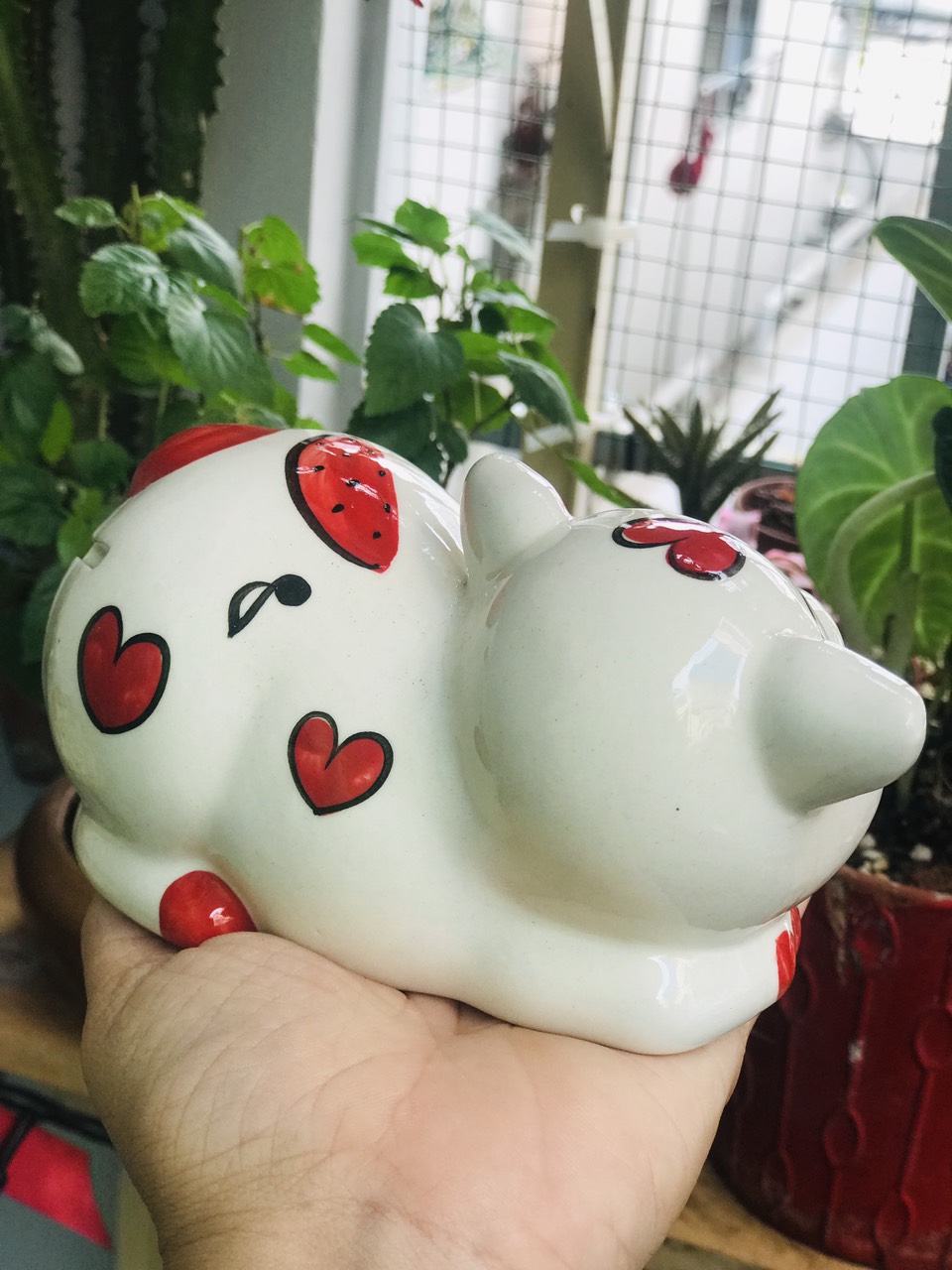 Heo đất sứ kute ( dài 15cm )