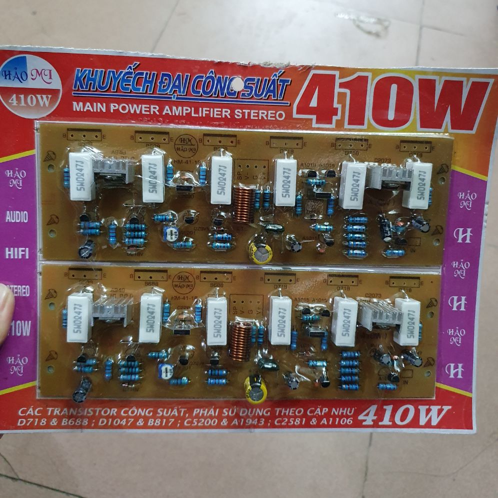bo mạch công suất âm ly 12 sò 410w hảo mi