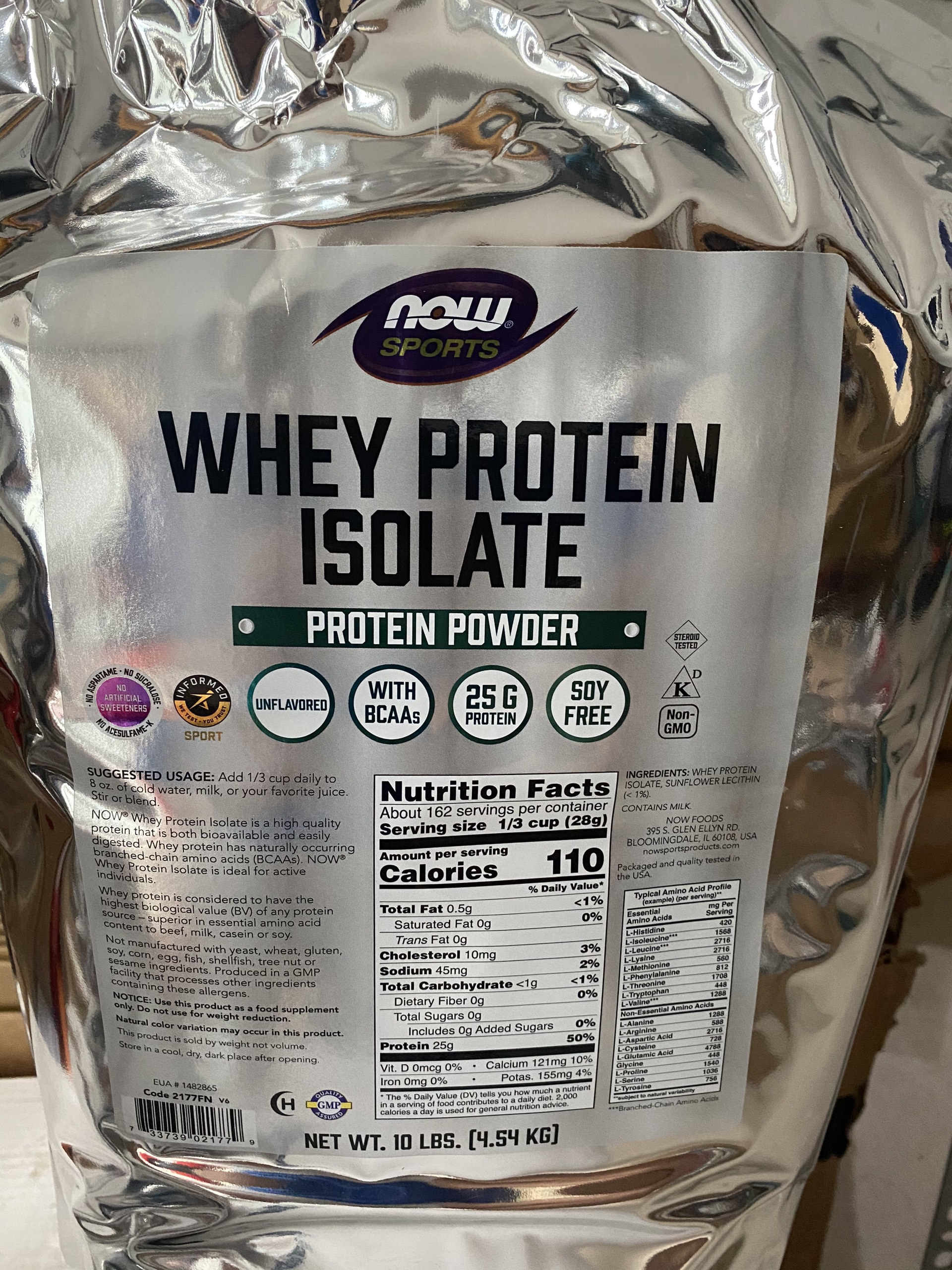 "NOW SPORTS WHEY PROTEIN ISOLATE 10LBS Bột đạm 100% whey protein isolate từ Mỹ"
