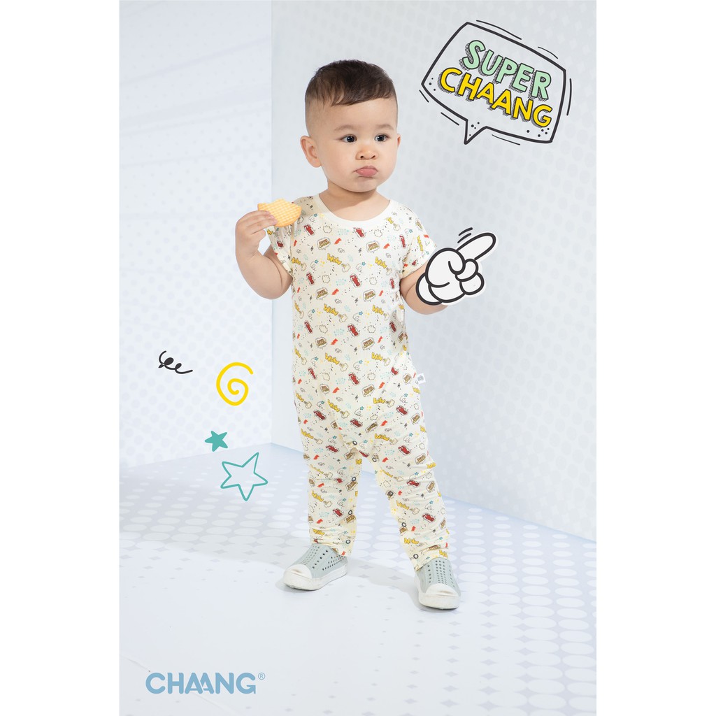 [CHỈ 21-24.06-Nhập mã LAZADAFASHION2 giảm 20% đơn từ 199k] Bộ Body Hero Trắng Cho Bé Chaang