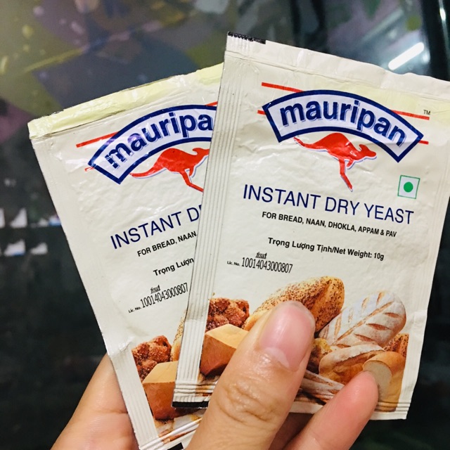 Men nở [ CHẤT LƯỢNG CAO ] 1 gói 10gram Men instant Mauri men bánh mì / men bánh bò / pizza ....