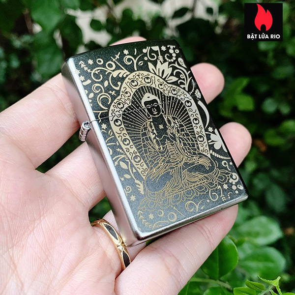 Bật lửa zippo 205 khắc đức phật 4 mặt – zippo 205.phat4m