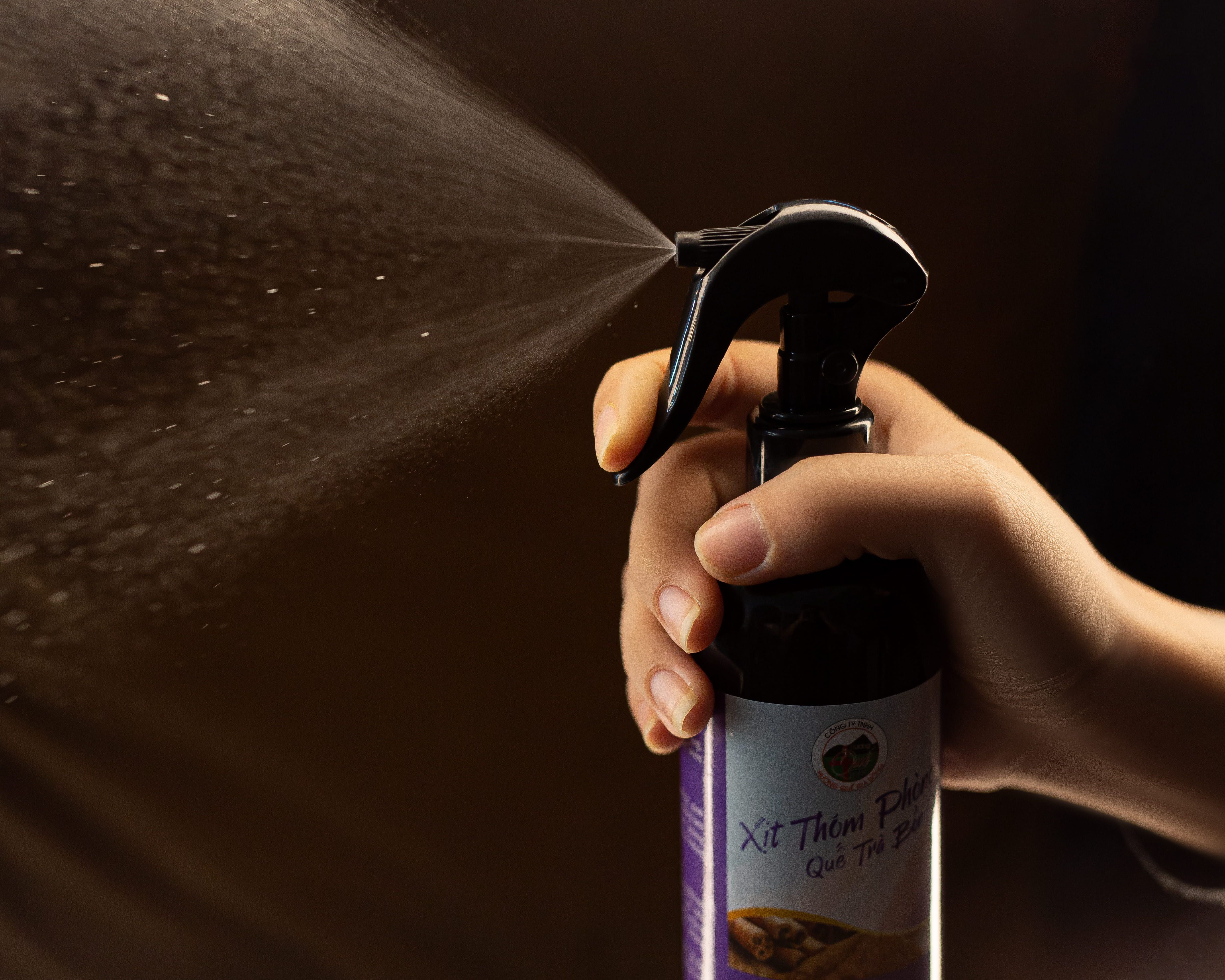 Xịt Thơm Phòng Hương Quế Trà Bồng 300ml