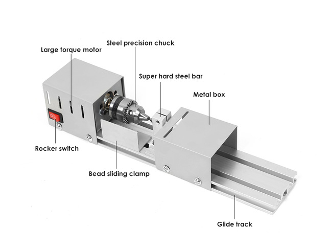 Máy tiện gỗ mini đa năng-bản mới nhất