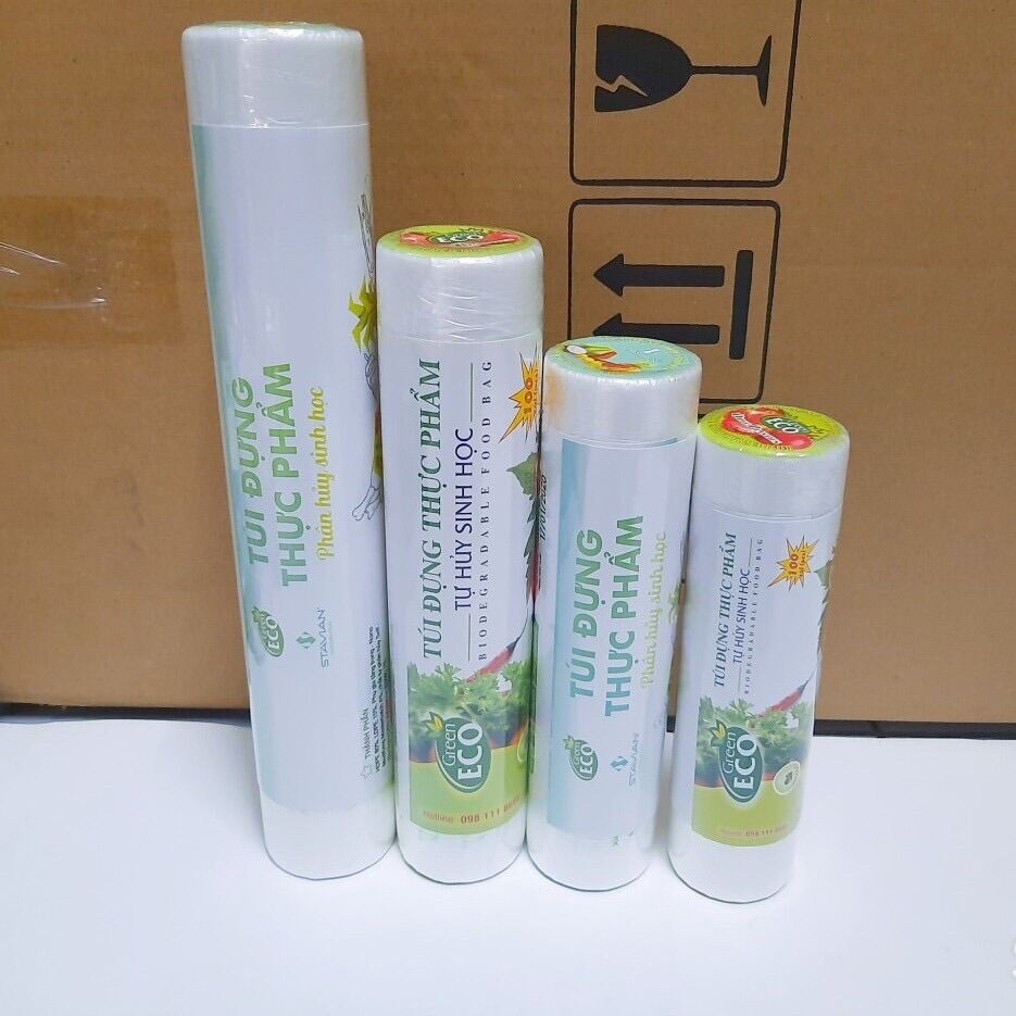 Túi đựng thực phẩm tự huỷ sinh học (100 chiếc)