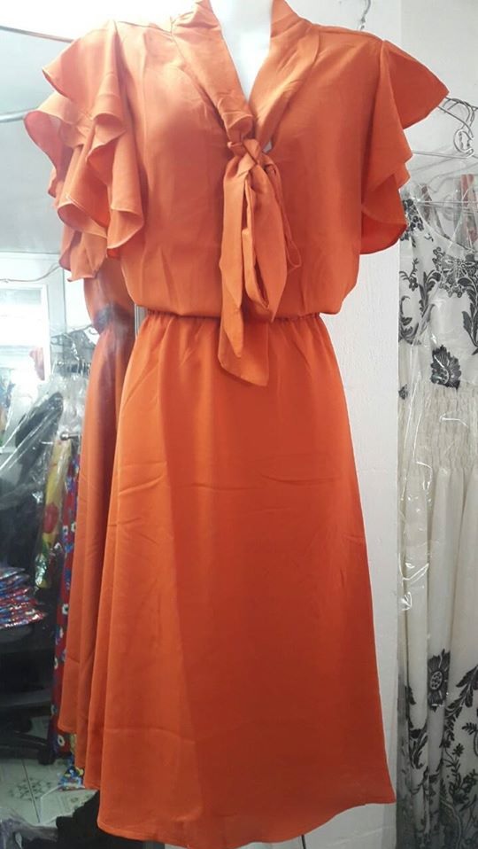 [HCM]Đầm thắt nơ ở cổ