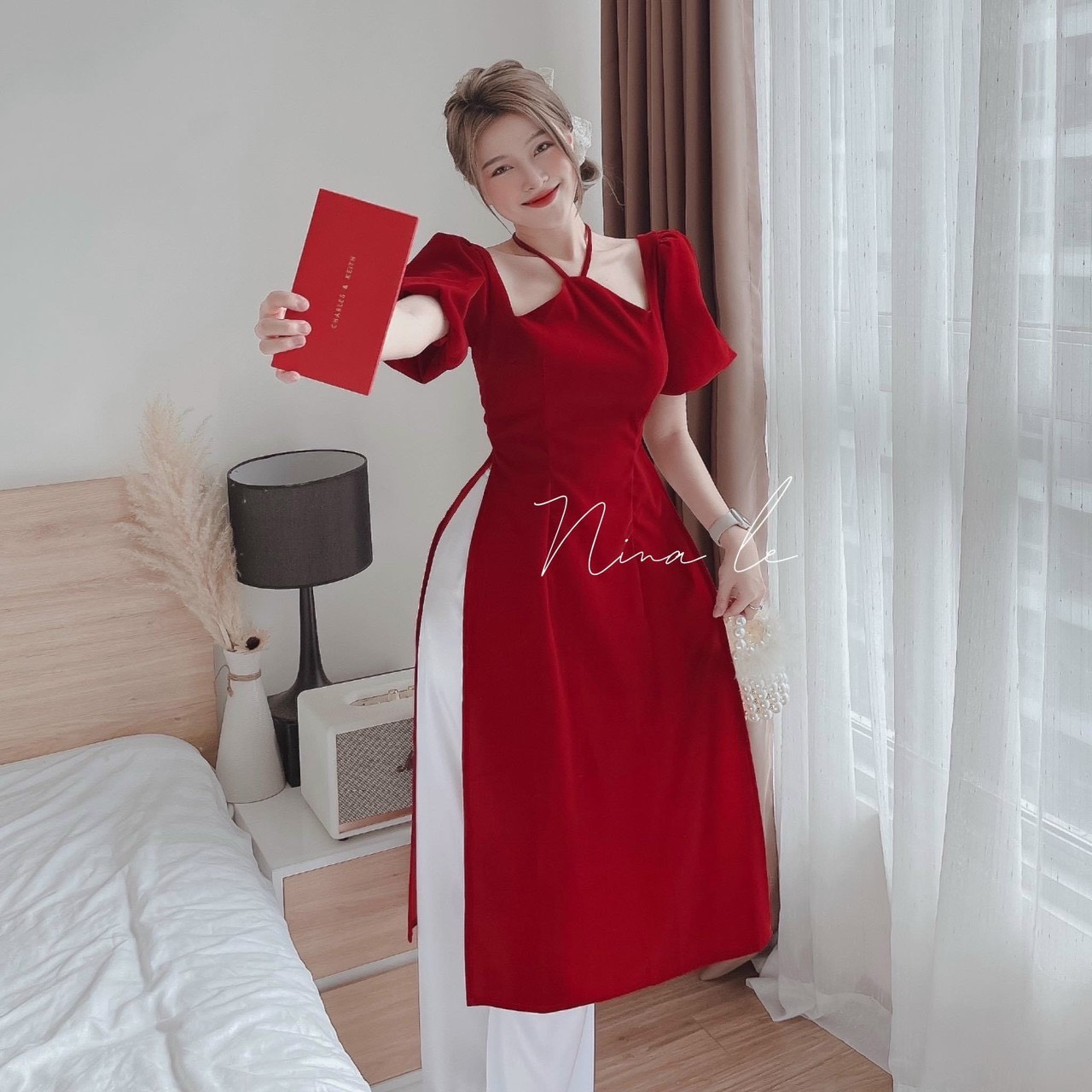 Sét bộ cách tân cổ yếm quần lụa cao cấp.