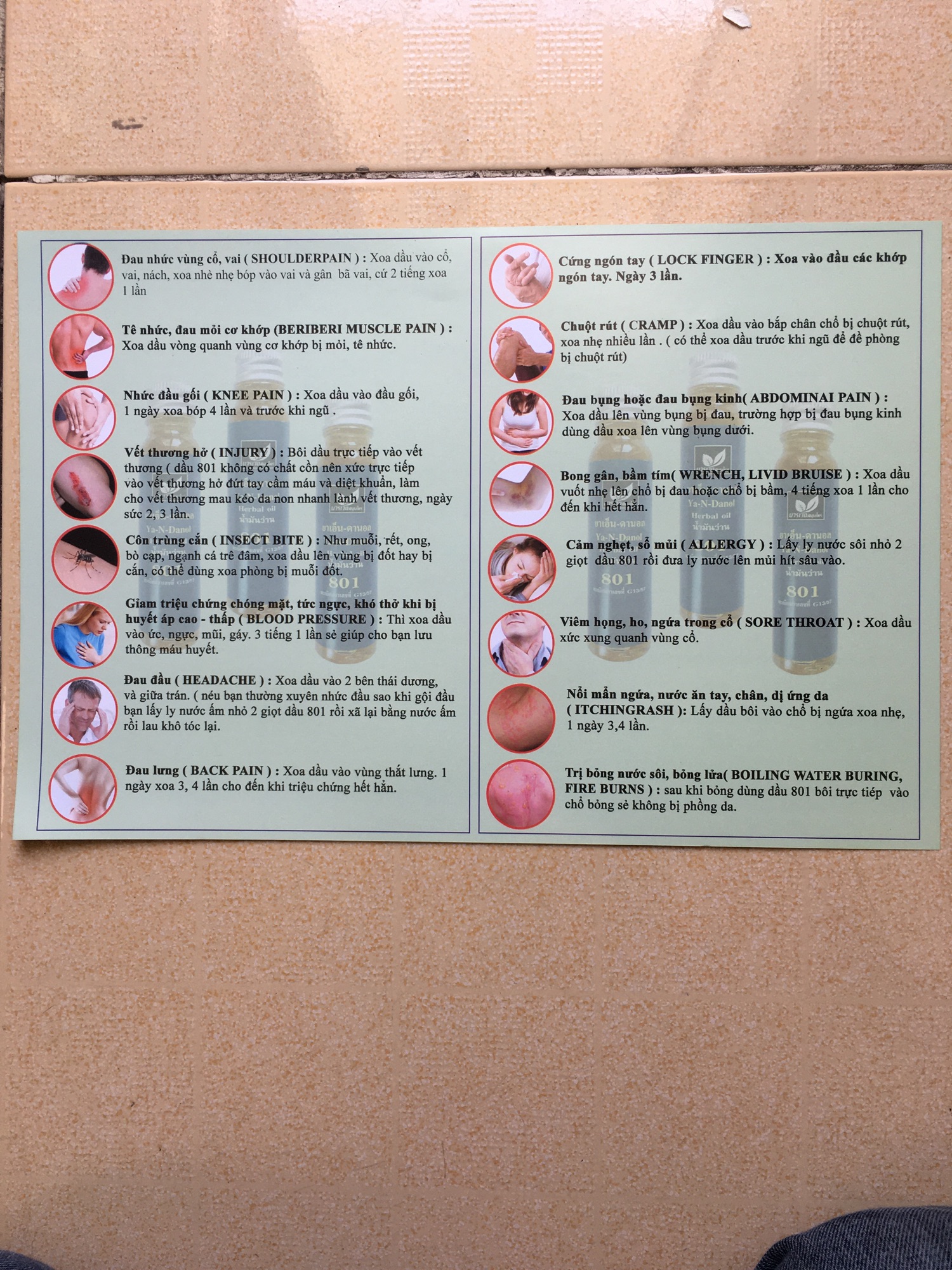 Tính Dầu xoa bóp 801