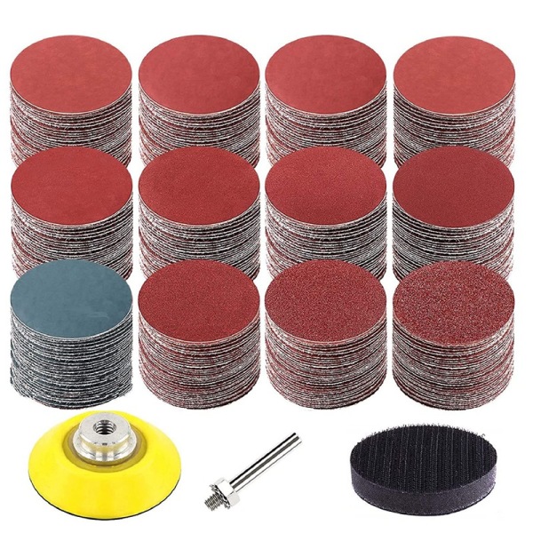 Bảng giá 240 Pcs 2 Inch Sanding Discs Pad Kit Hook and Loop Sandpaper Discs with Soft Foam Buffering Pad (60-3000 Grit)