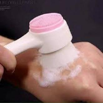 Cọ rửa mặt nano 2 đầu silicone siêu mềm