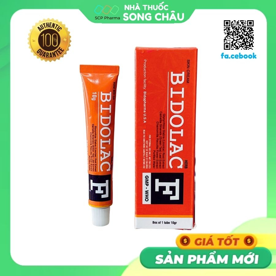 Kem bôi da thảo mộc Bidolac F - 10gram - giúp da mềm mượt, giảm khô, làm mờ vết thâm, tái tạo da