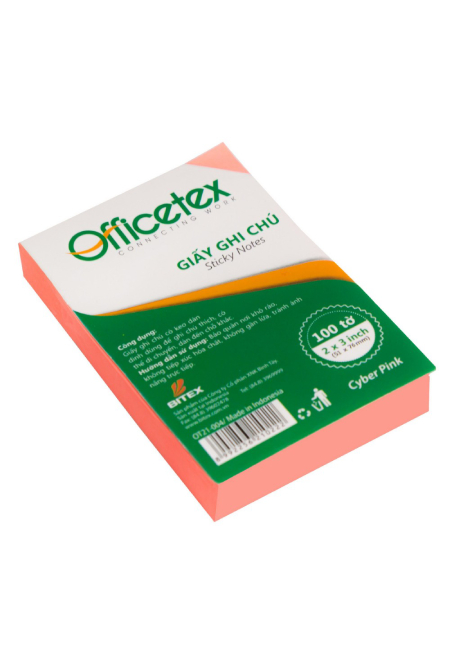 Giấy ghi chú officetex 3*2 cyber hồng