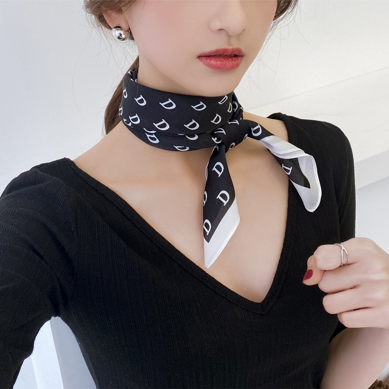 Khăn Lụa Vuông Khăn Turban Chữ "D" Cao Cấp Làm Aó Và Đồng Phục - Chất Liệu Chiffon - 70x70cm - Mã KL003