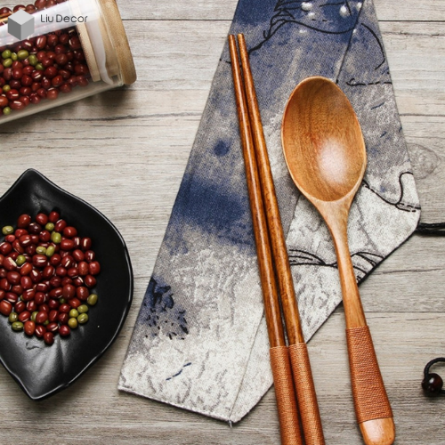 [FREESHIP] Combo Thìa Gỗ + Đũa Kiểu Nhật, Chất Liệu Gỗ Tự Nhiên