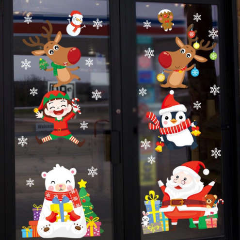 Decal trang trí Noel - 6 Hình noel dễ thương