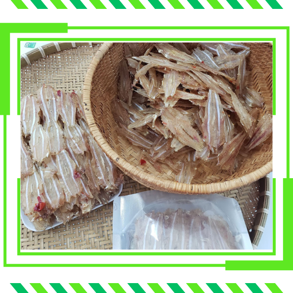 Cá cơm trổng tẩm gia vị, gói 500gr - cá cơm khô nha trang