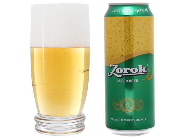 Thùng 20 lon bia Zorok Lager 500ml