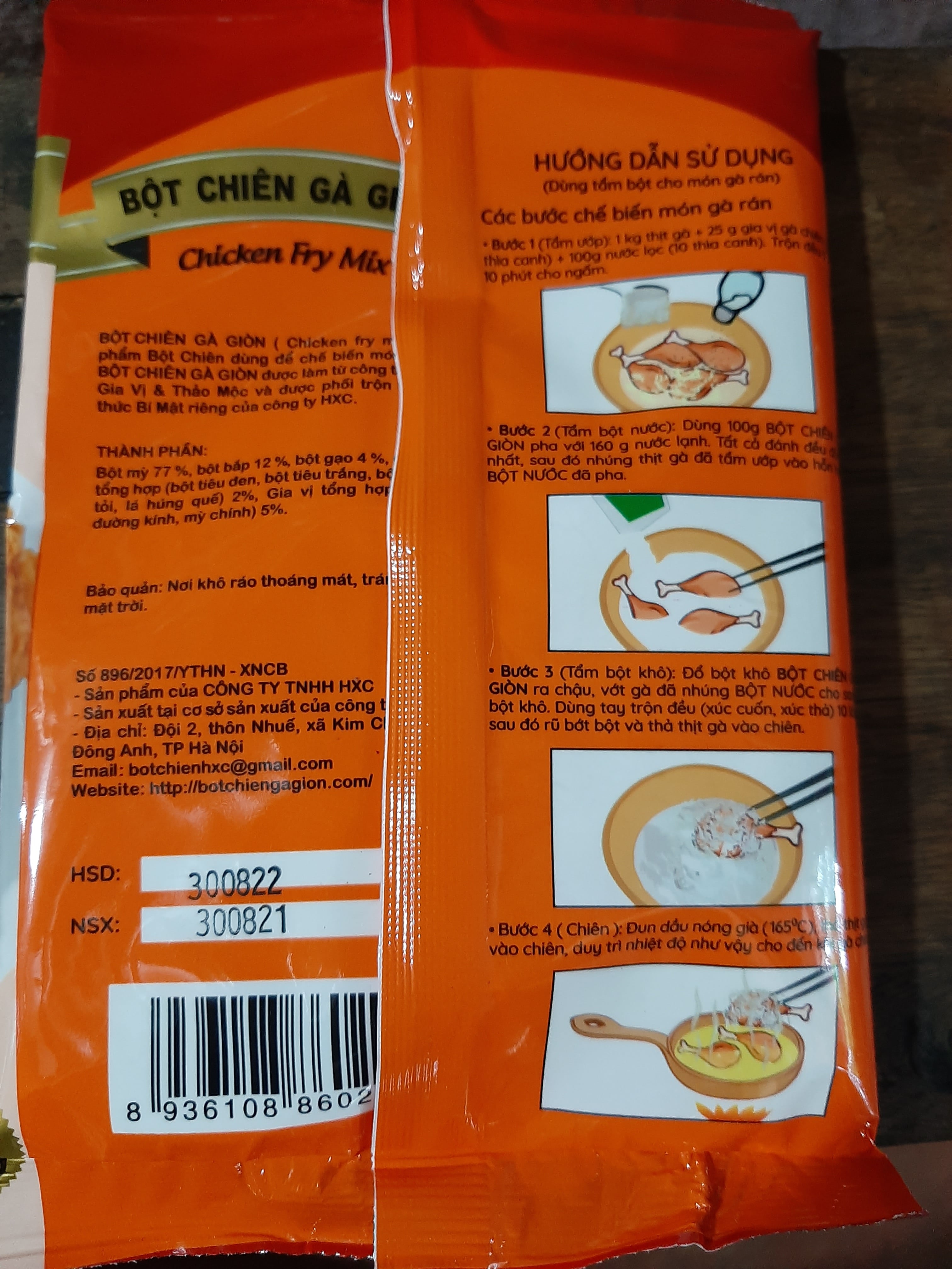 BỘT CHIÊN GÀ GIÒN HXC 200G