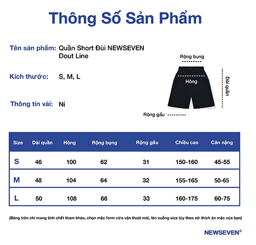 Quần Short Đùi NEWSEVEN Dout Line