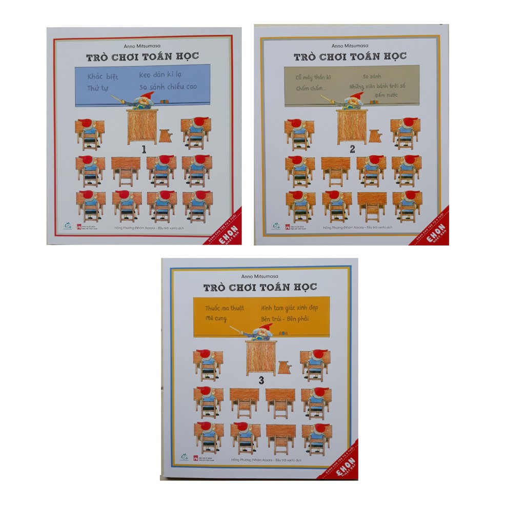 Sách Combo Ehon Trò chơi toán học tập 1+ tập 2+ tập 3