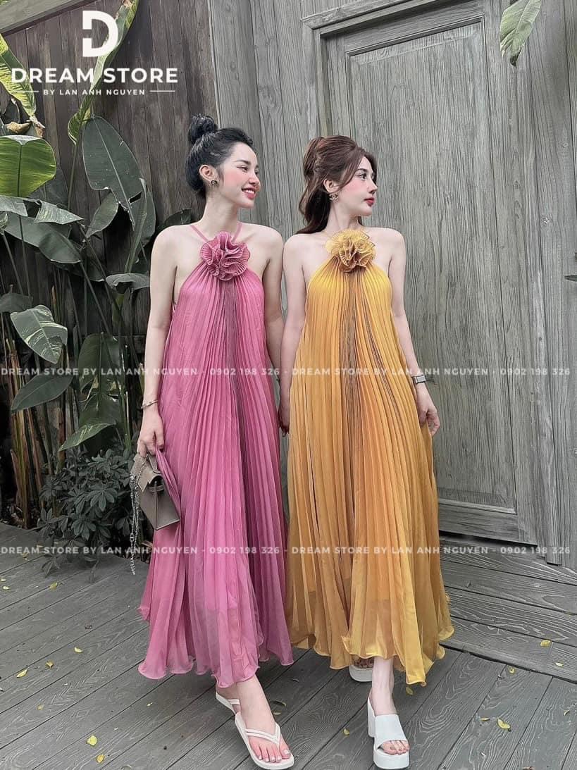 ĐẦM BIGSIZE MAXI ĐÍNH HOA CỔ D270 (TÁO ĐỎ BIGSIZE 55-90KG) 🍎🍎🍎