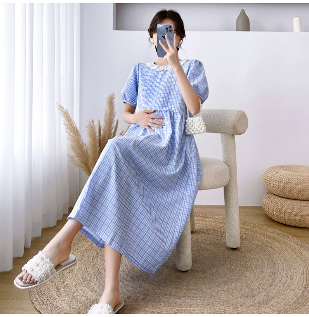 [HCM]ĐẦM BẦU VÁY BẦU CÔNG SỞ  CA RÔ ,CỔ REN TRÒN
