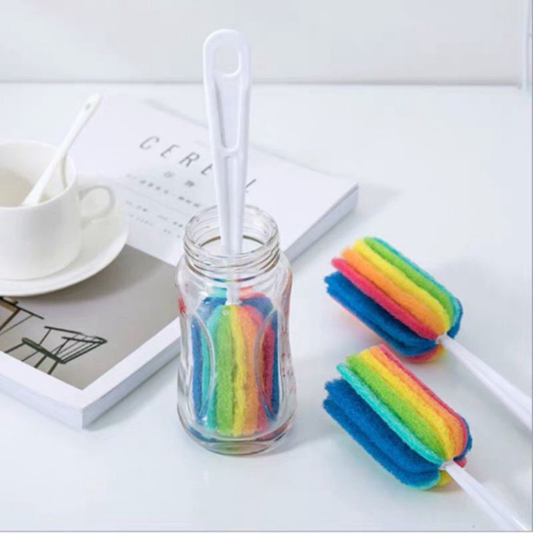 Cây cọ rửa ly cốc chén 7 màu