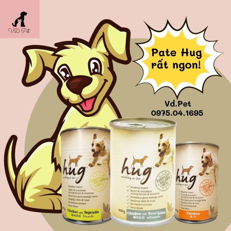 Pate Hug dành cho chó mọi lứa tuổi - Lon 400g
