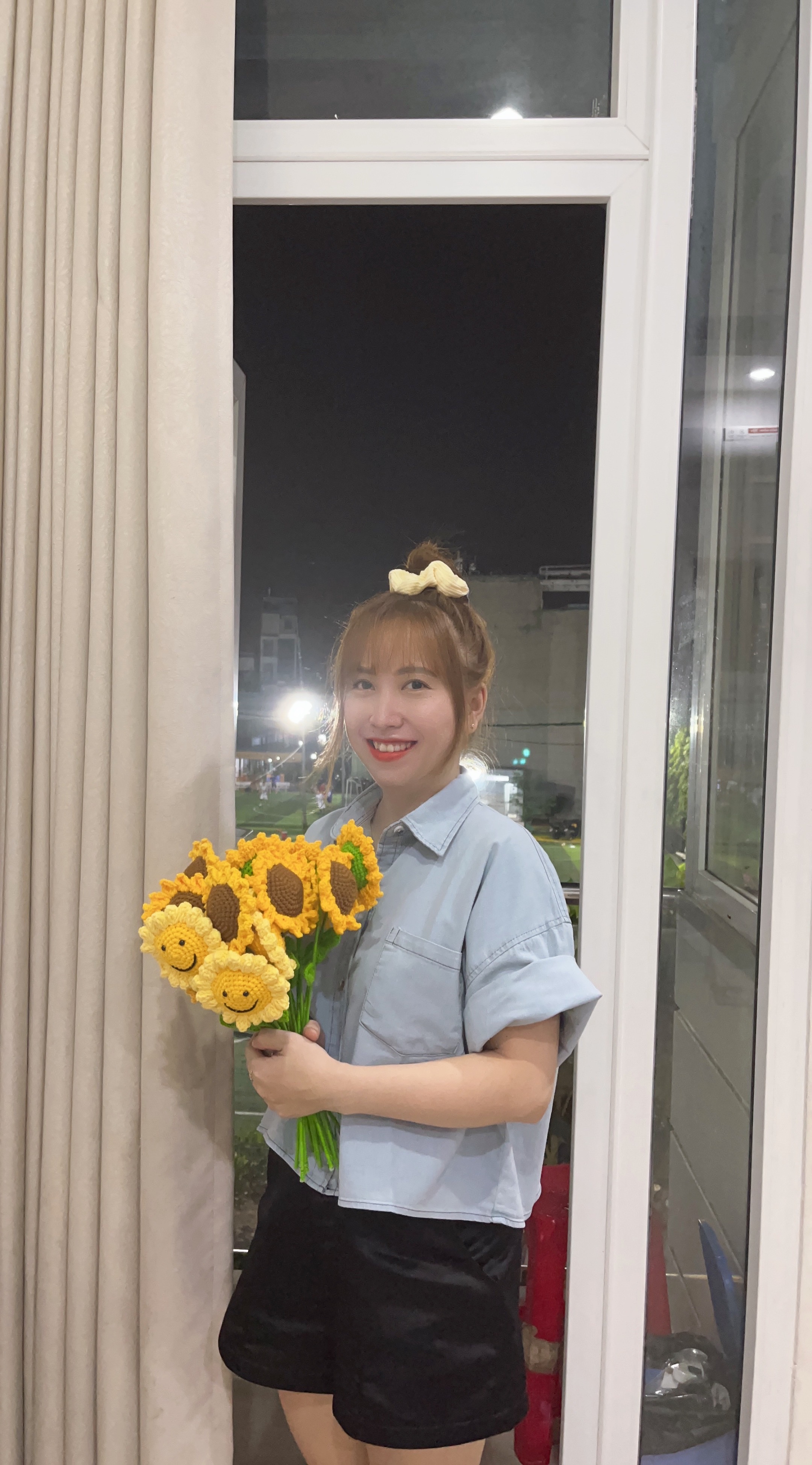 Hoa Hướng Dương mặt cười lẻ 1 bông