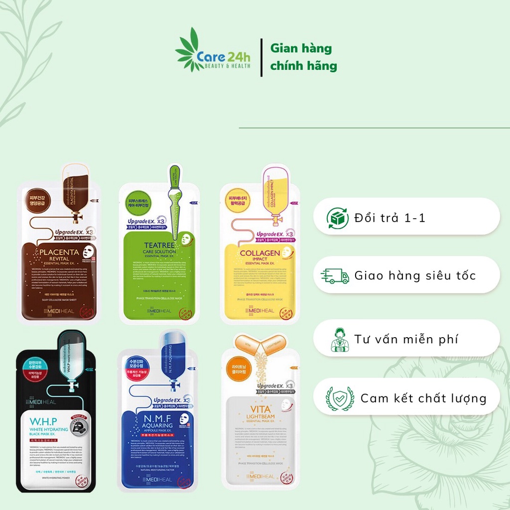 [1miếng] Mặt nạ giấy Mediheal Hàn Quốc