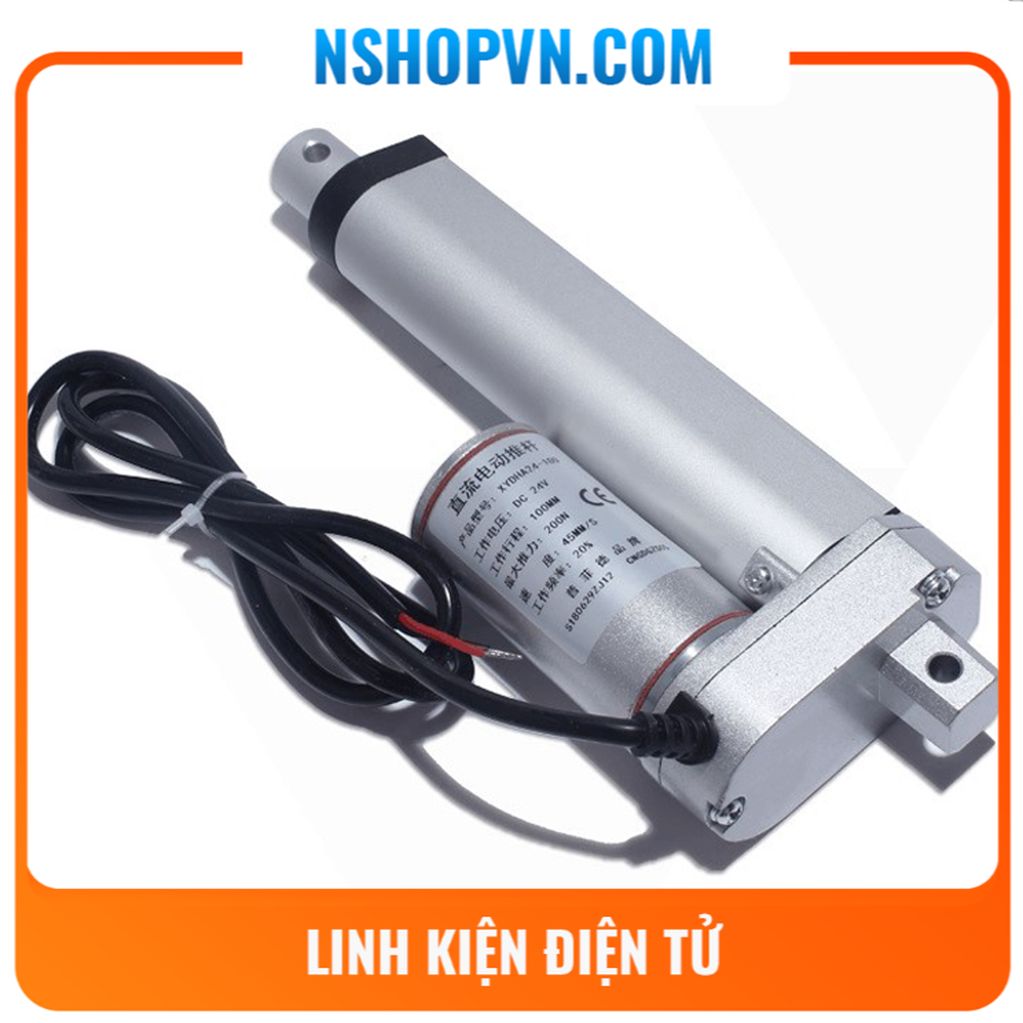 Xi Lanh Điện 12V hành trình 150mm-100mm/s