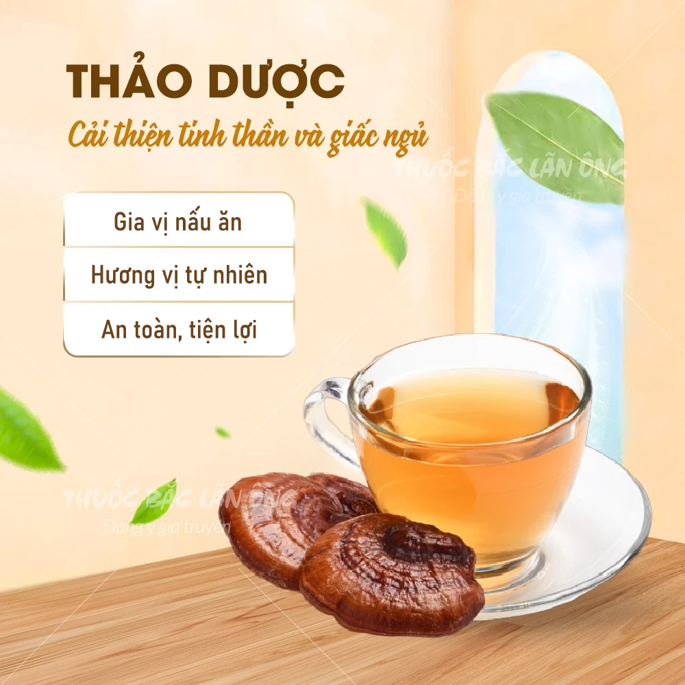 Bột nấm linh chi 100g, nguyên chất, hỗ trợ phòng ngừa ung thư, tốt cho tim mạch, tăng sức đề kháng