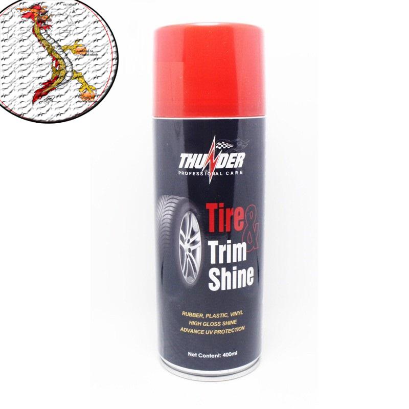 Chai Xịt Dưỡng Lốp, Phục Hồi Nhựa nhám Thunder 400ml, Chai bảo vệ nhựa đen thunder và lốp xe khỏi điều kiện