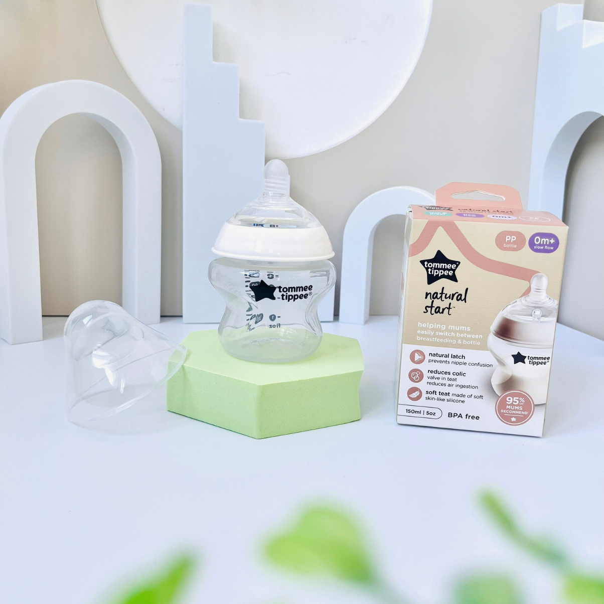 Núm Ty Silicon Siêu Mềm Tự Nhiên Cho Bé Tommee Tippee Natural Start (Vỉ Đôi, Tách Lẻ)