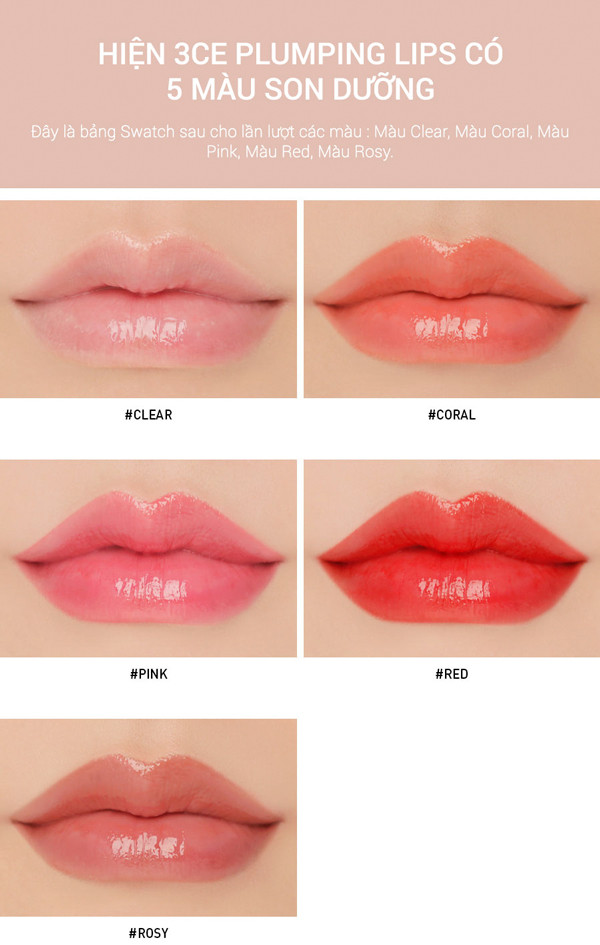 Son Dưỡng Môi Có Màu 3CE Stylenanda Plumping Lips Clear
