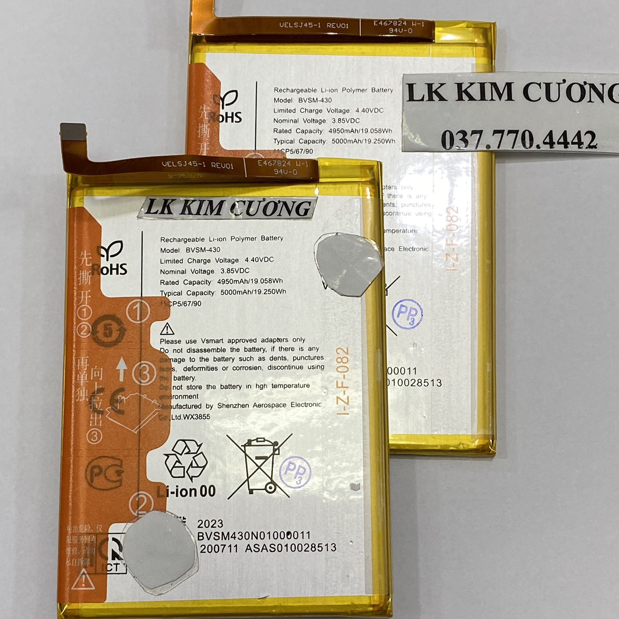 Pin thay thế  vsm joy 3 / live 4 ( 430)