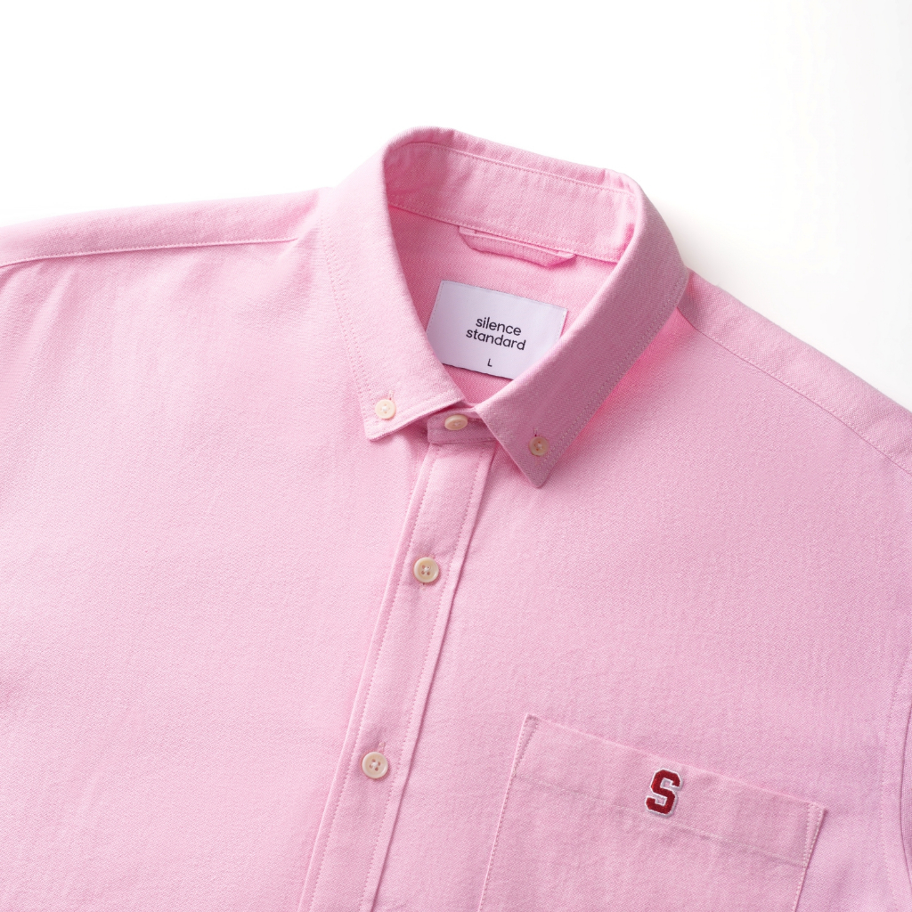 Áo sơ mi cổ cài SilenceStandard Oxford Classic Logo S/Basic