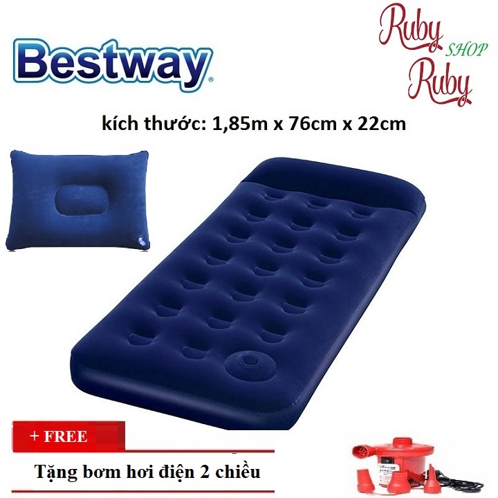 Nệm Đêm bơm hơi đa năng 1,88m x 99cm x 22cm kèm bơm hơi điện.