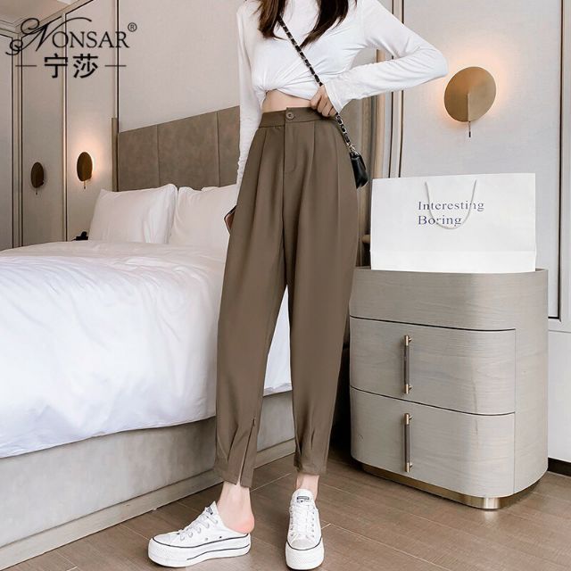 Quần baggy cạp cao 2 khóa