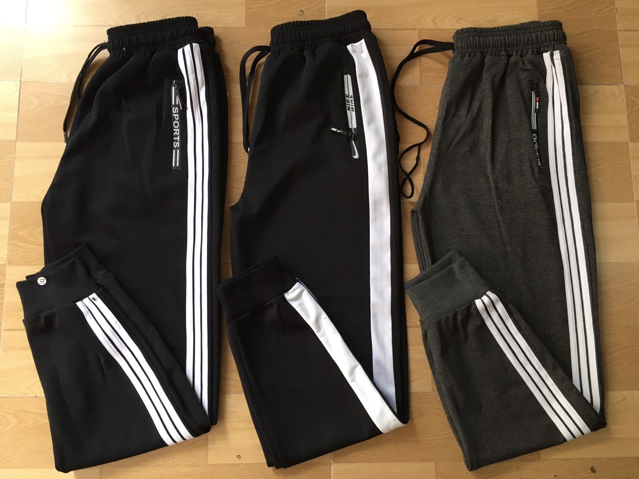 Quần jogger thun túi khóa kéo