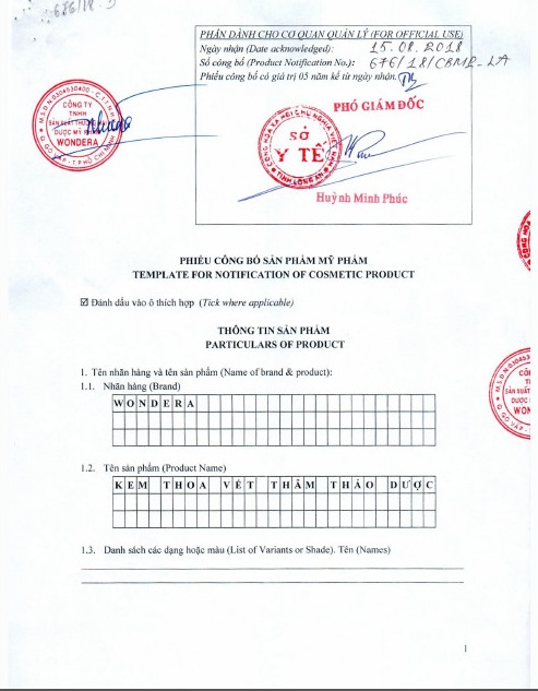 [HCM]Kem thoa vết thâm thảo dược wondera 30g