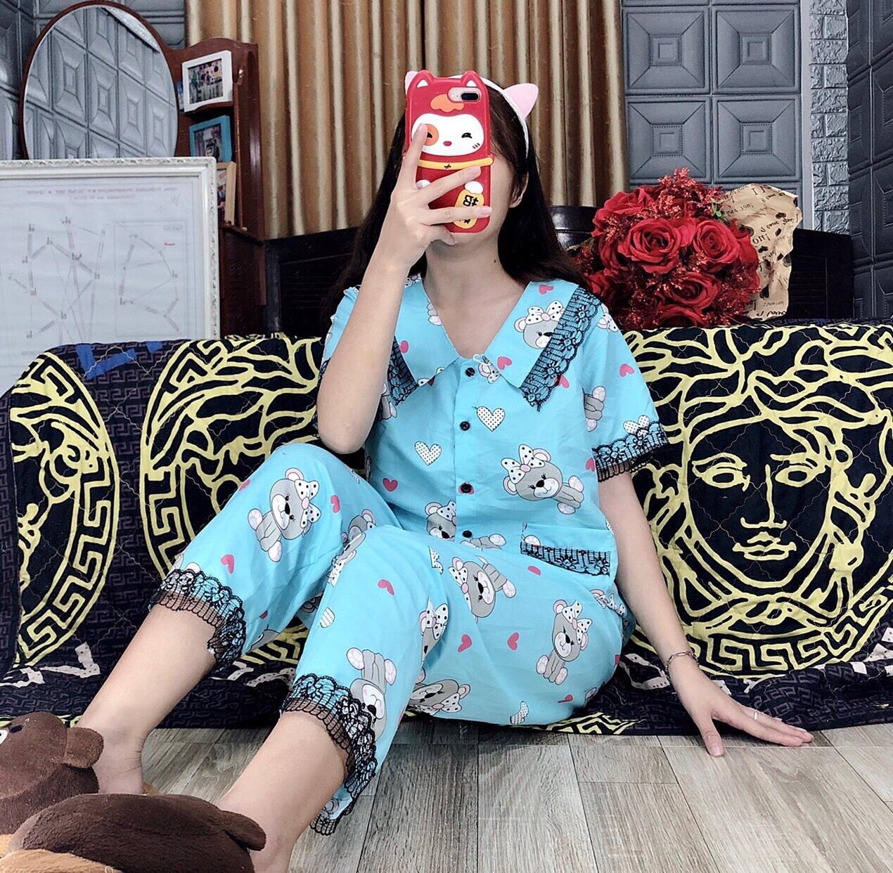 [HCM]Bộ  Pijama mặt ở nhà hình mèo -MTB