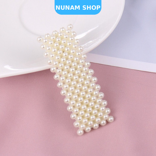 Kẹp tóc ngọc trai hot trend hàn quốc phong cách tiểu thư Nunam Shop