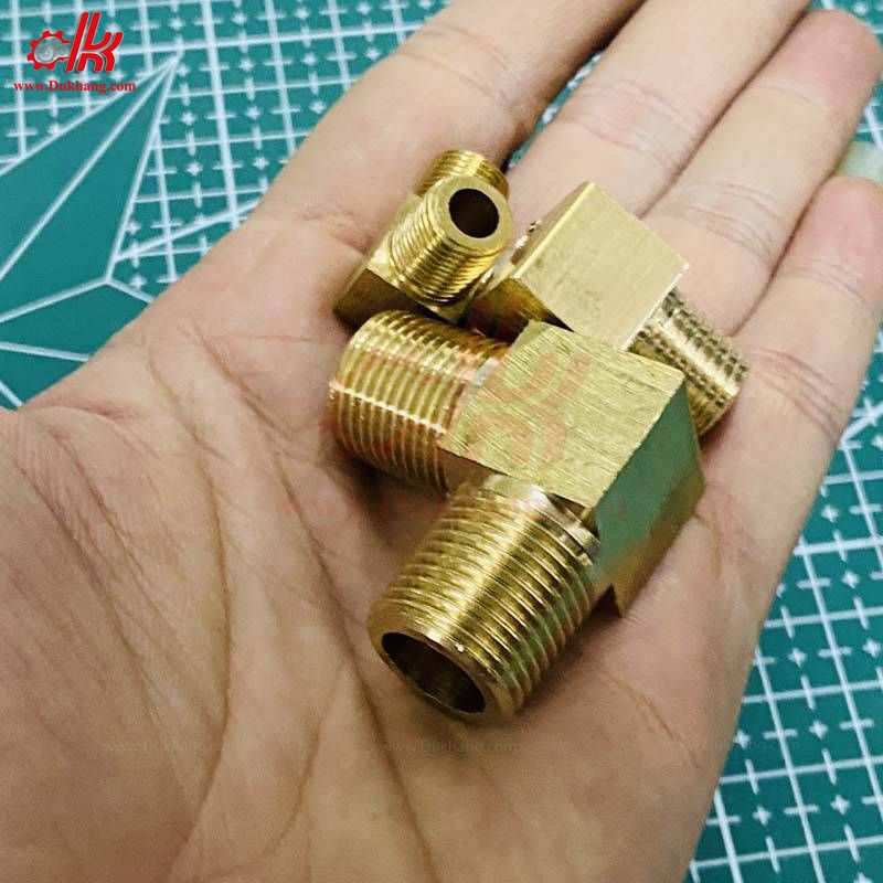 Nối thau co hai đầu ren ngoài