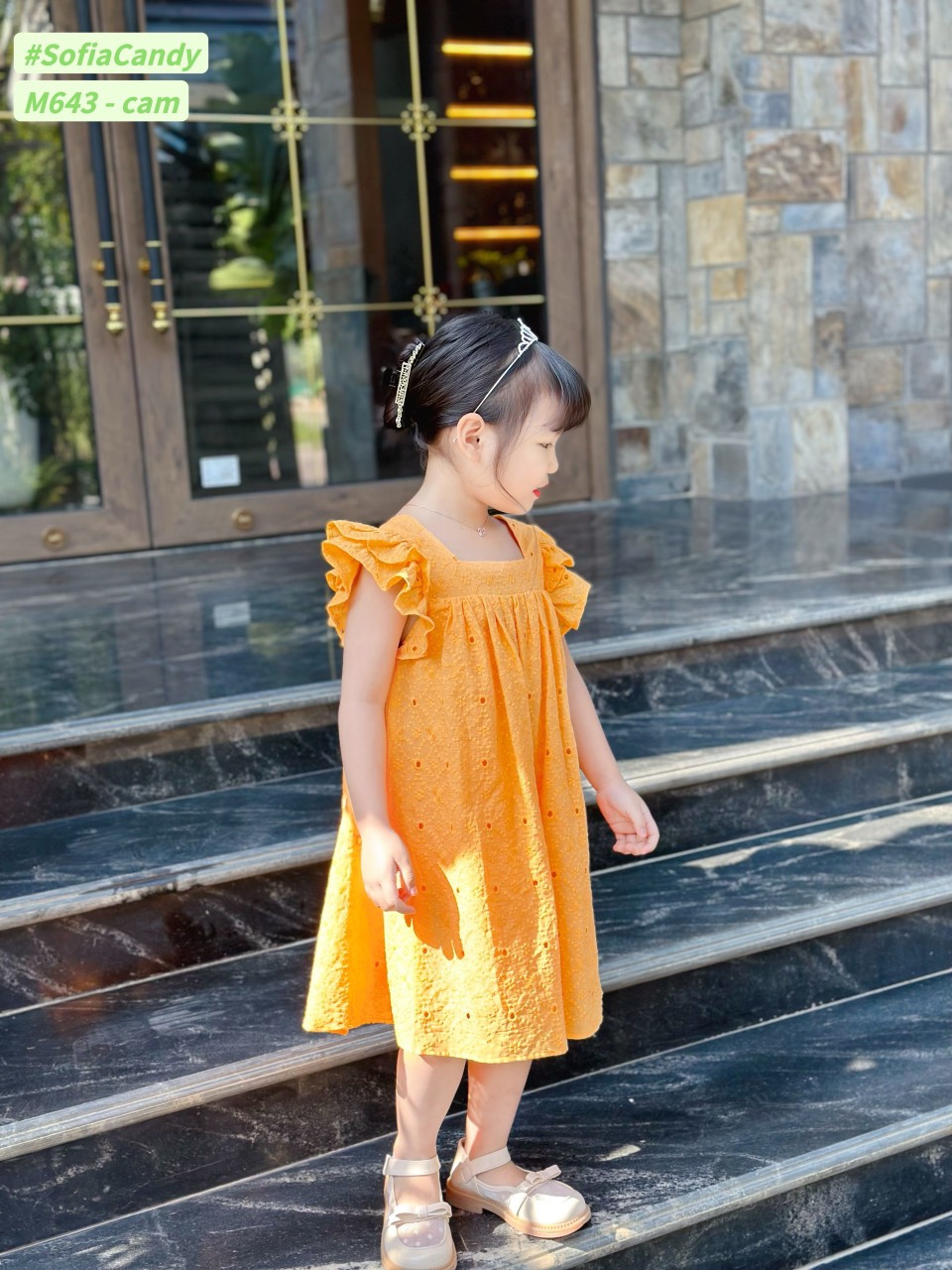 ĐẦM THÊU CAM SOFIA CANDY