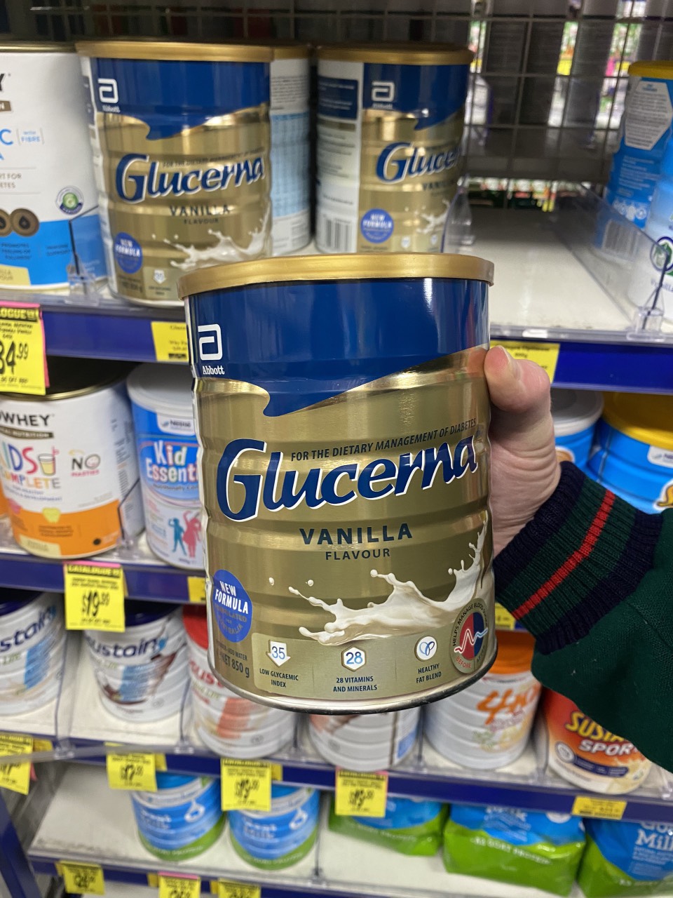 Sữa tiểu đường Glucerna Úc 850g mẫu mới