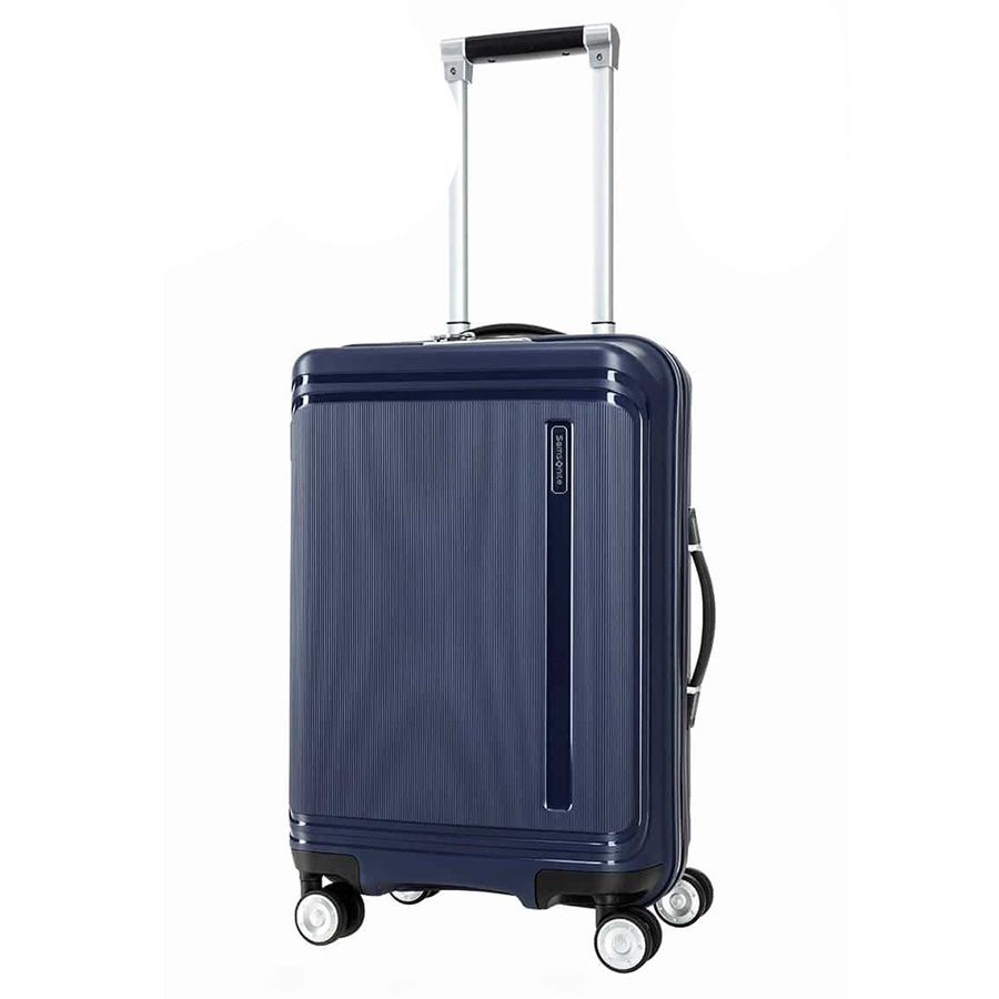 SAMSONITE Hartlan Polypropylene 55.5 cms Navy Hardsided Cabin Luggage (SAM HARTLAN Spinner 55 Navy)
