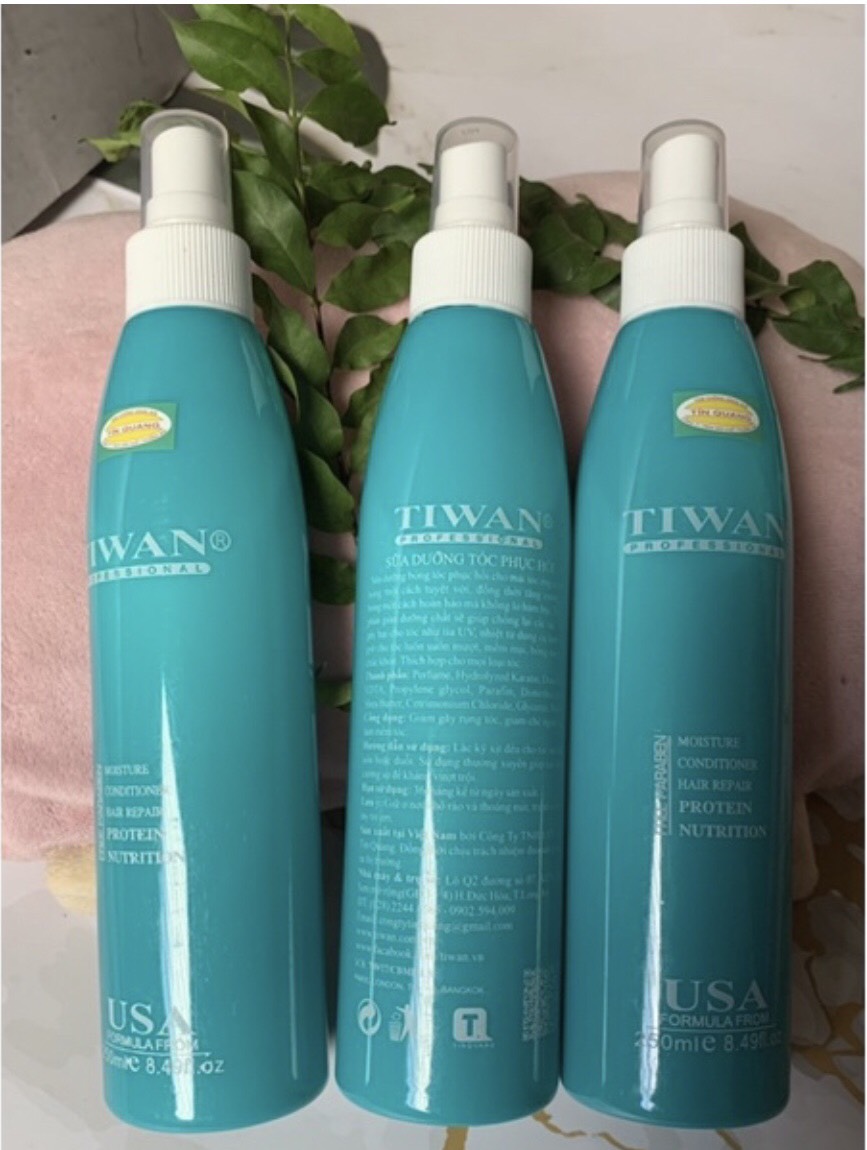 SỮA DƯỠNG TÓC TIWAN 250ML  chai xanh