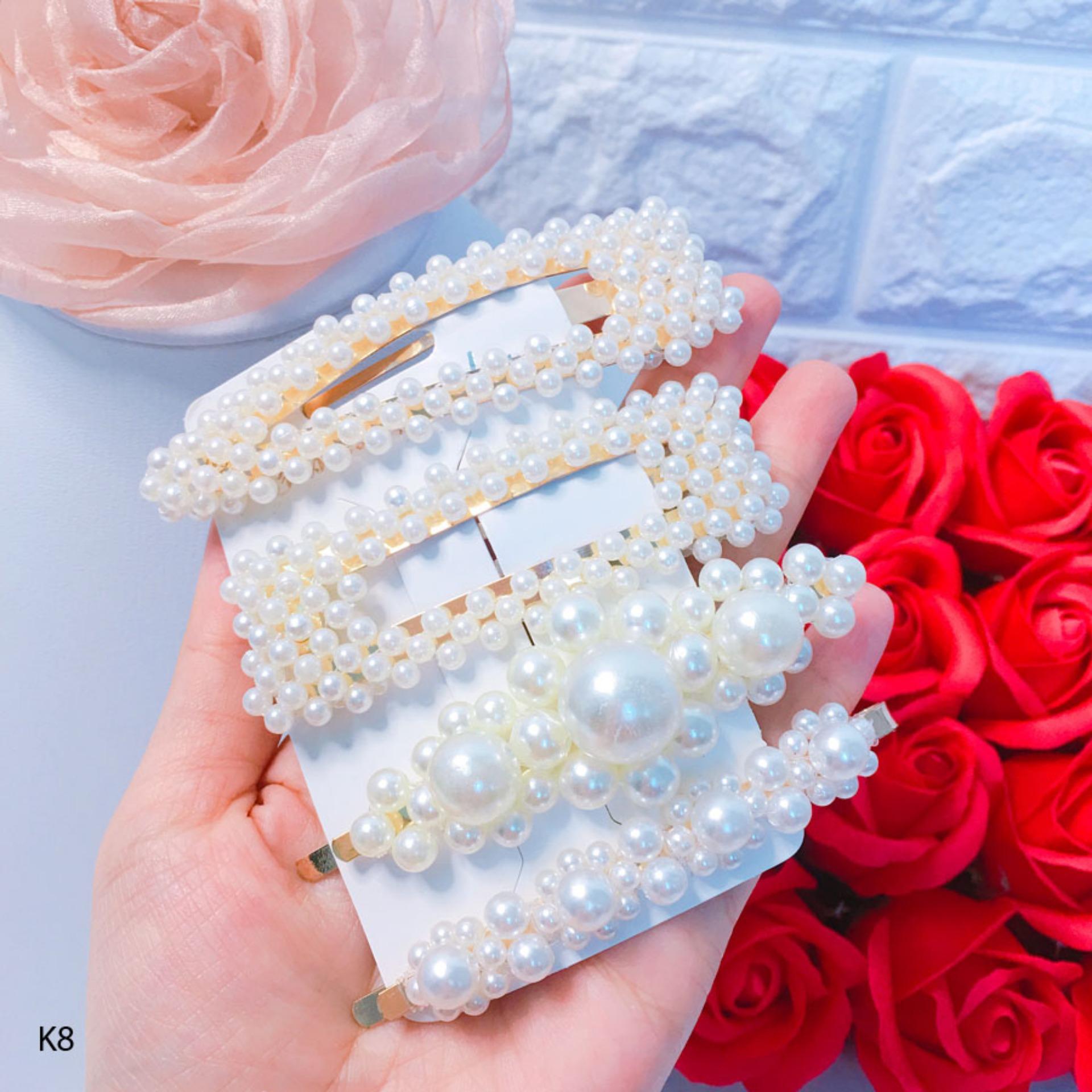 Set 4 kẹp tóc phong cách Hàn Quốc K8 - Long Tien