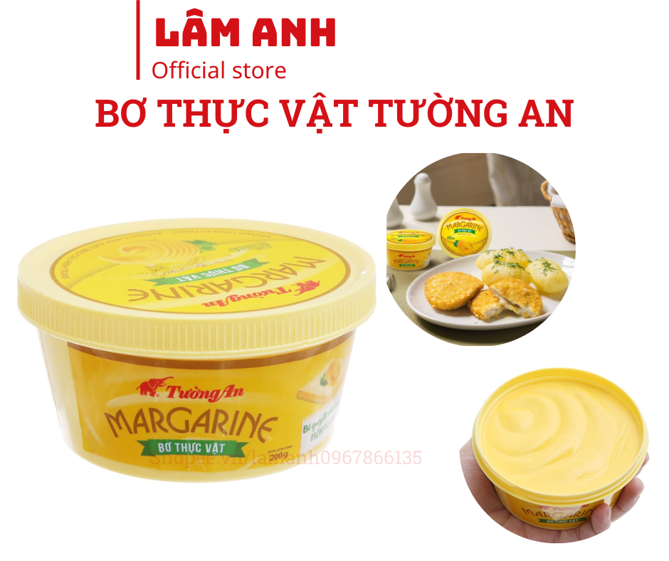 Bơ Thực Vật Tường An Margarine Hũ 80g 200g
